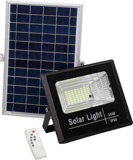 GloboStar Rezistent la apă Solar Proiector LED 25W Alb Rece 6000K IP66