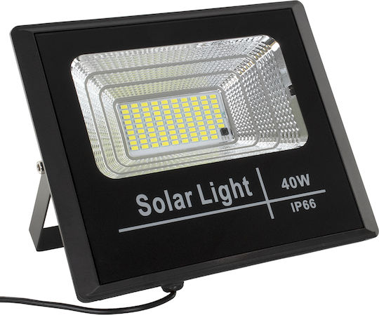 GloboStar Waterproof Solar LED Flood Light 40W Cold White 6000K with Photocell and Remote Control IP66