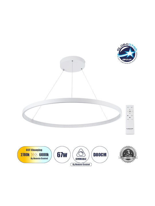GloboStar Diamond Pendant Light White 88x88cm