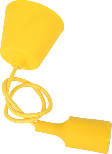 GloboStar Cablito Deckenleuchte Gelb mit Lampenbirnensockel E27 4x110x110cm