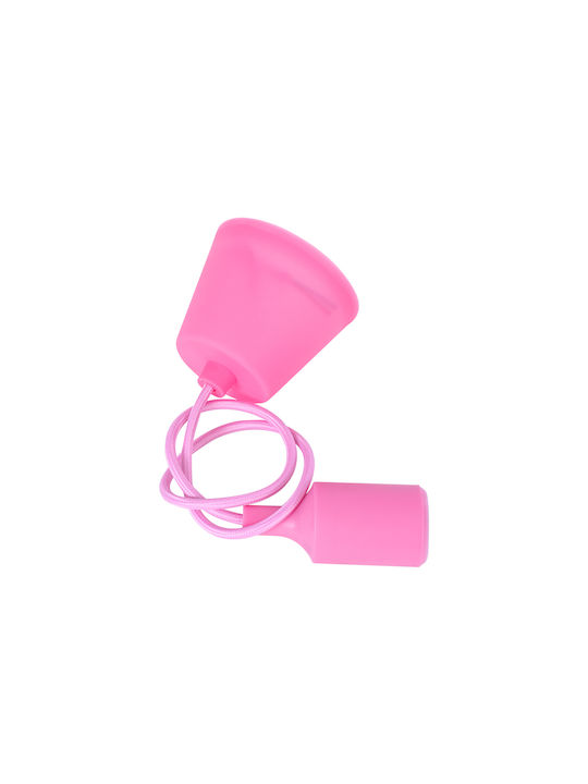 GloboStar Cablito Pendant Light Pink with Socket E27 4x110cm