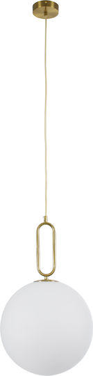 GloboStar Bellissimo Hängelampe Gold Kugel mit Fassung E27 30x52cm.