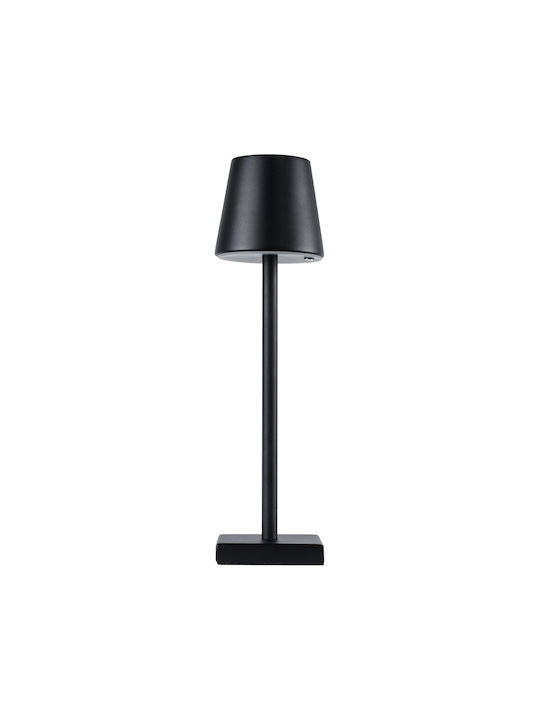 GloboStar Nega Metal Table Lamp LED with Black Shade and Base