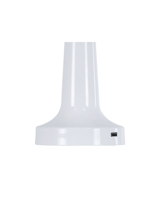 GloboStar Nanna Plastic Table Lamp LED with White Shade and Base
