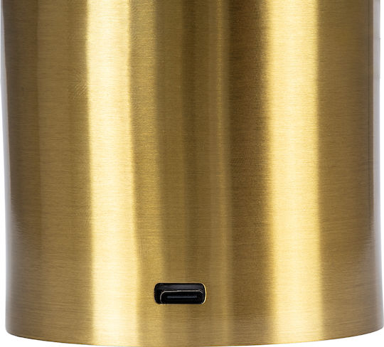 GloboStar Jojo Metall Tischlampe LED mit Gold Basis