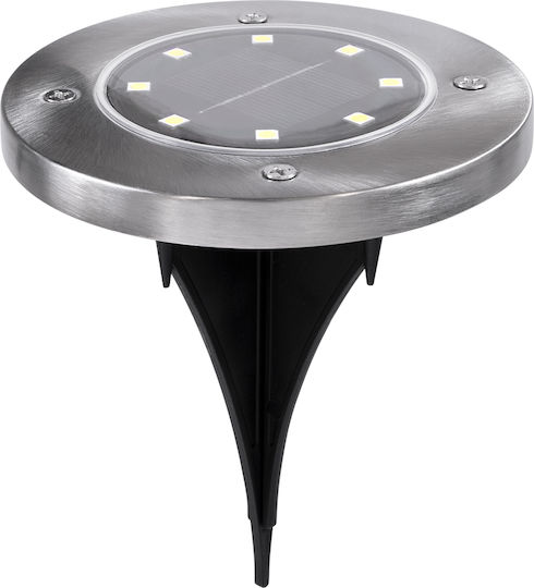GloboStar Σετ 4 Καρφωτά Ηλιακά Φωτιστικά 0.8W 80lm Ψυχρό Λευκό 6000K με Φωτοκύτταρο IP65