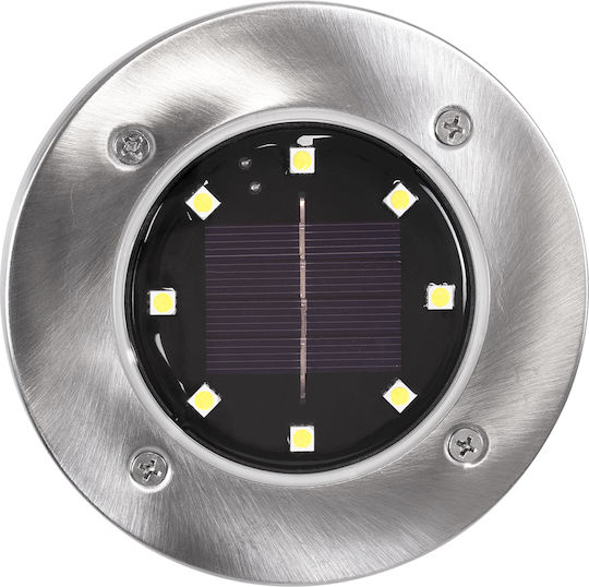 GloboStar Σετ 4 Καρφωτά Ηλιακά Φωτιστικά 0.8W 80lm Ψυχρό Λευκό 6000K με Φωτοκύτταρο IP65