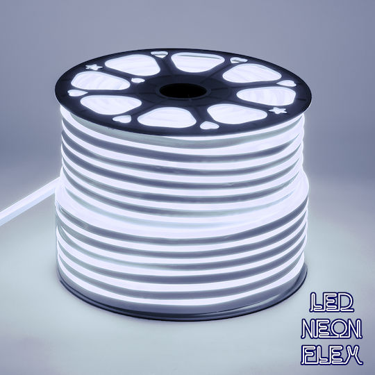 GloboStar Waterproof LED Strip 220V Cold White Light 1m Neon Flex