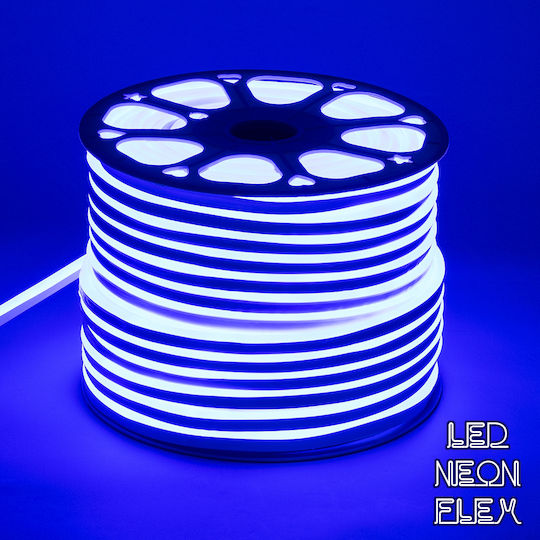 GloboStar Waterproof LED Strip 220V Blue Light 1m Neon Flex