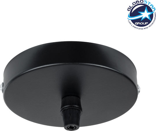 GloboStar Ceiling Rose for Lighting Fixtures Black 77501