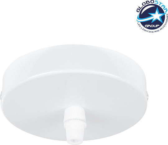 GloboStar Ceiling Rose for Lighting Fixtures White 77500
