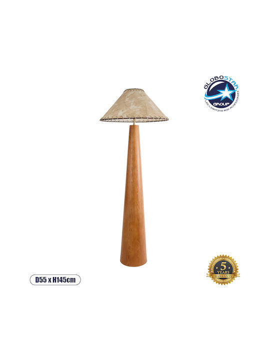 GloboStar Maspalomas Φωτιστικό Δαπέδου Υ145xΜ55εκ. με Ντουί για Λαμπτήρα E27 Μπεζ
