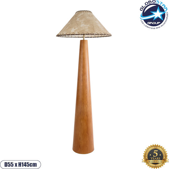 GloboStar Maspalomas Floor Lamp H145xW55cm. with Socket for Bulb E27 Beige