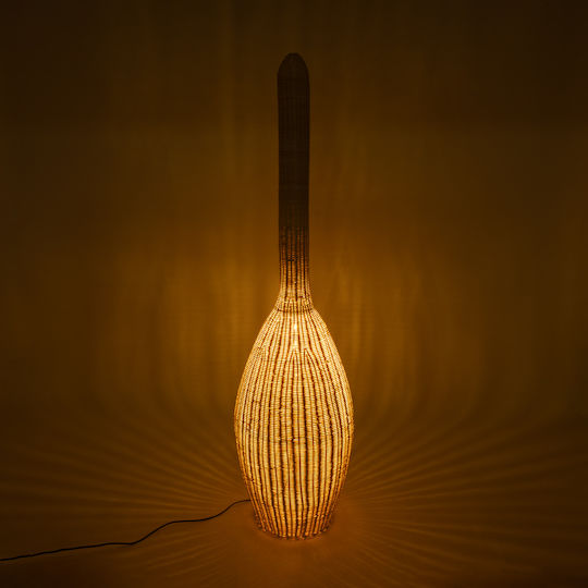 GloboStar Paradis Floor Lamp H150xW40cm. with Socket for Bulb E27 Beige