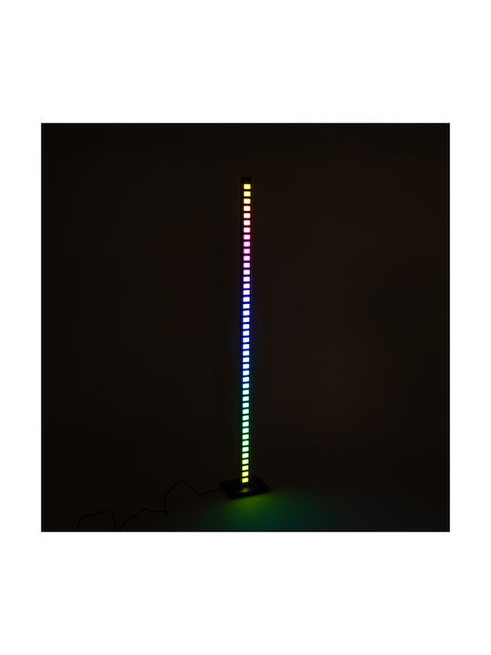 GloboStar Digicolumn LED Φωτιστικό Δαπέδου Υ122xΜ3.4εκ. με RGB Φως 960lm Μαύρο