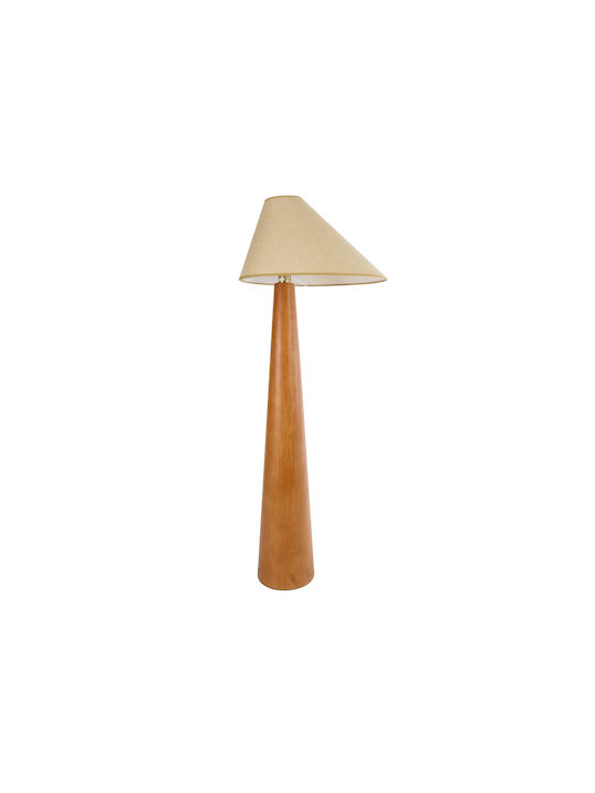 GloboStar Kauai Floor Lamp H145xW55cm. with Socket for Bulb E27 Beige