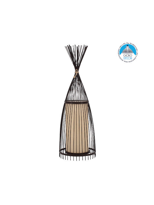 GloboStar Azores Vintage Floor Lamp H90xW30cm. with Socket for Bulb E27 Brown