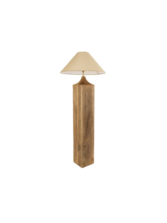 GloboStar Lafrontera Floor Lamp H140xW55cm. with Socket for Bulb E27 Beige