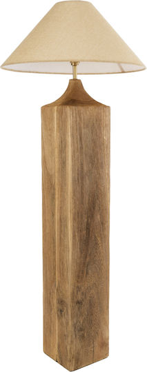 GloboStar Lafrontera Floor Lamp H140xW55cm. with Socket for Bulb E27 Beige