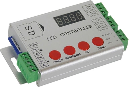 GloboStar Ασύρματο RGB Controller RF με Κάρτα SD 73444