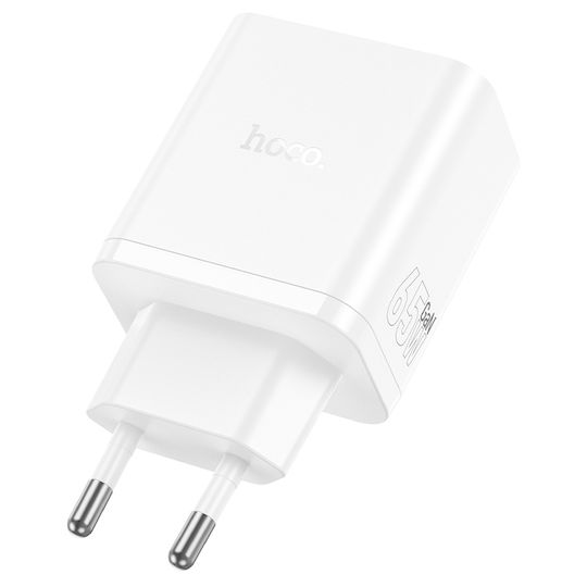 Hoco Charger Without Cable with USB-A Port and 2 USB-C Ports 65W Whites (N51 Scenery)