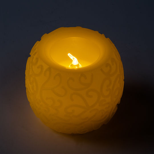 GloboStar CANDLE Dekorative Lampe Wachs-Politur Weiß