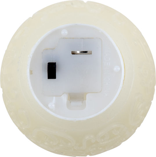 GloboStar CANDLE Dekorative Lampe Wachs-Politur Weiß