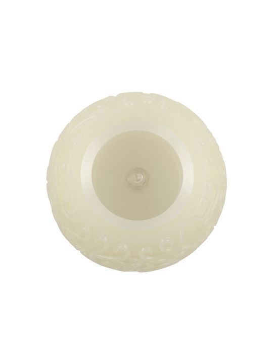 GloboStar Διακοσμητικό Φωτιστικό CANDLE LED Θερμό Λευκό 2700K Κερί 6x6x5εκ.