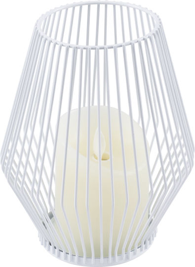 GloboStar Διακοσμητικό Φωτιστικό Cadle LED Θερμό Λευκό 2700K Κερί 16x16x18εκ.