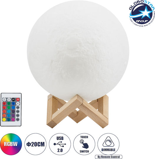 GloboStar Dekorative Lampe Mondlicht Weiß