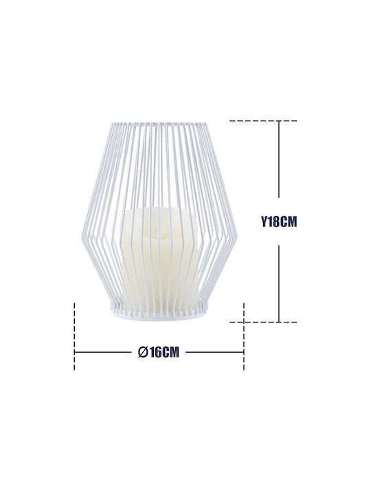 GloboStar Cadle Decorative Lamp Wax Polish White