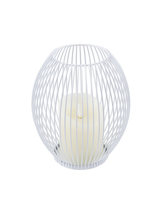 GloboStar Candle Dekorative Lampe Wachs-Politur Weiß