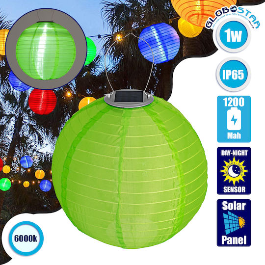 GloboStar Hanging Solar Light Traffic light 1W 100lm Cold White 6000K with Photocell IP65