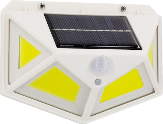 GloboStar Wall Mounted Solar Light 10W 1000lm Cold White 6000K with Motion Sensor and Photocell IP65