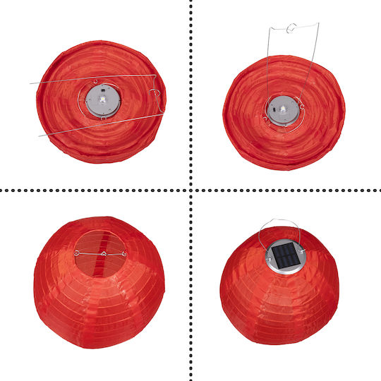 GloboStar Hanging Solar Light Traffic light 1W 100lm Cold White 6000K with Photocell IP65