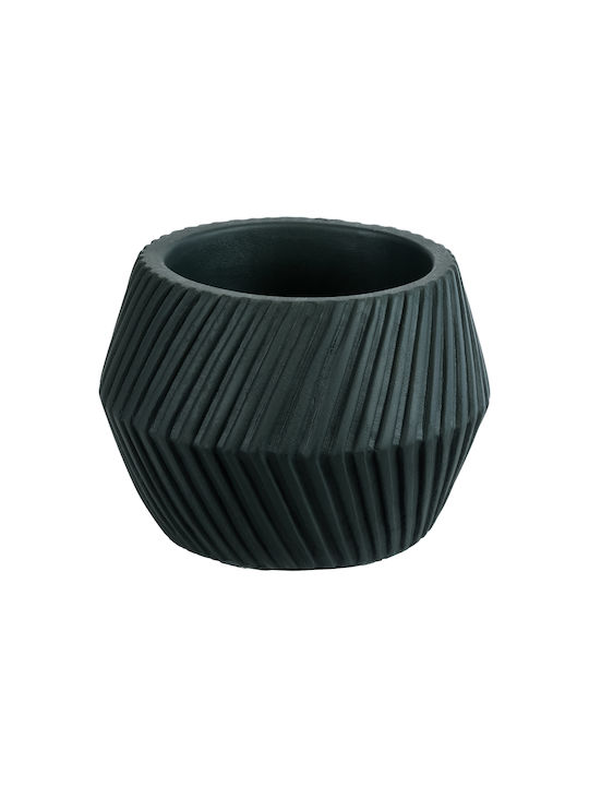 GloboStar Artificial Garden Barbados Planter Ceramic Black 11x11x8.5cm.