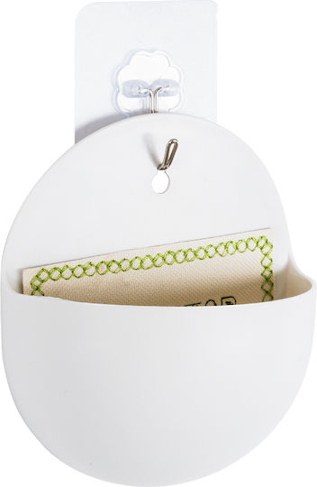 GloboStar Artificial Garden Lyon Planter Plastic White with Stand 12x6x13.5cm.