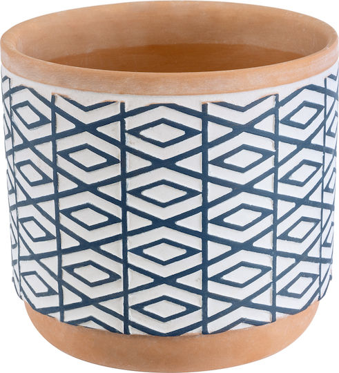 GloboStar Artificial Garden Kolkata Planter Ceramic White 14.5x14.5x13cm.