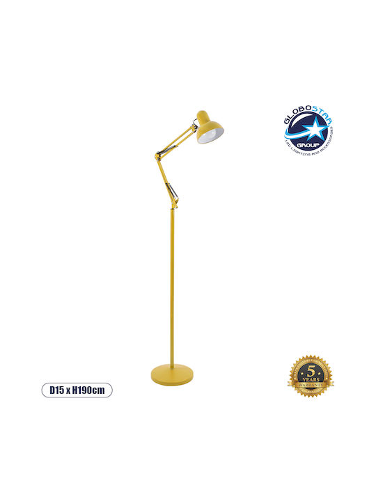 GloboStar Audrey Vintage Stehleuchte H190xB15cm. mit Fassung für Lampe E27 Gelb