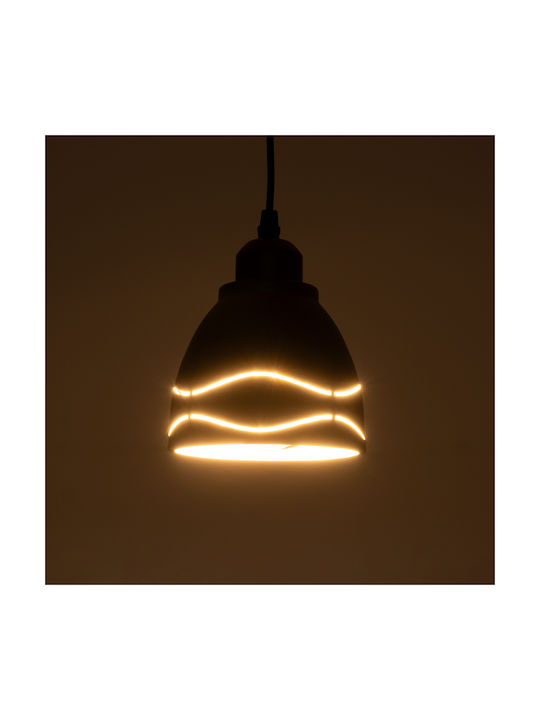 GloboStar Laguna Pendant Light Black Bell with Socket E27 12.5x12.5cm