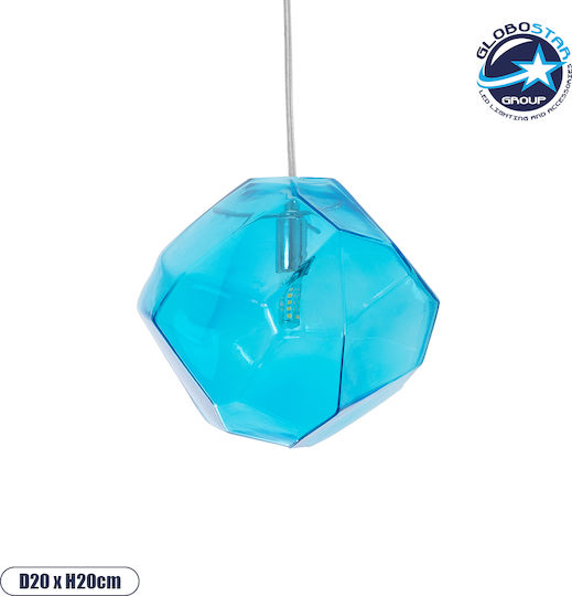 GloboStar Lacrima Висящо Осветително Тяло Прозрачен Камбанка 20x22x20см.
