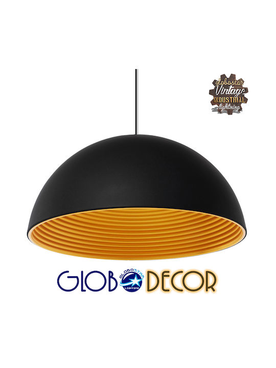 GloboStar Medea Висящо Таванно Осветително Тяло Златиста Камбанка с Цокъл E27 60x30x30см