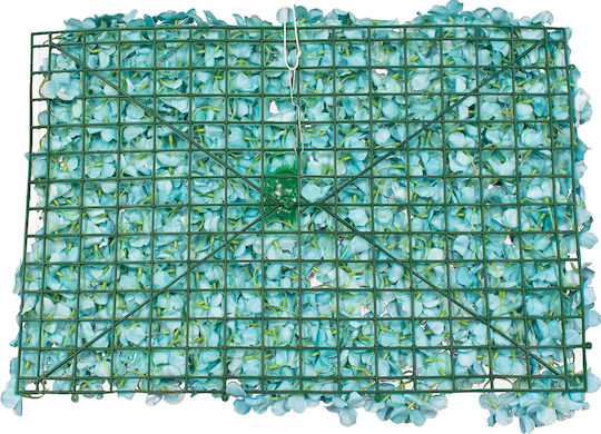 GloboStar Изкуствена панелна листва Синя хортензия 60x40см