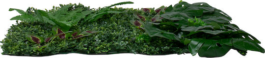 GloboStar Künstliches Laubpaneel Pixari - Farn - Monstera - Amarantos 60x40cm