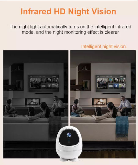 GloboStar 86008 IP Surveillance Camera Wi-Fi Full HD 1080p Battery with Two-Way Communication