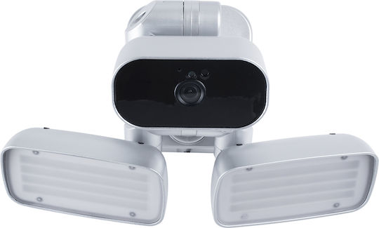 GloboStar 86043 IP Surveillance Camera Wi-Fi Full HD 1080p Waterproof Battery Powered with Two-Way Communication Silver