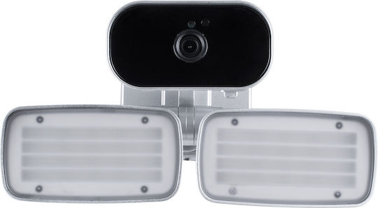 GloboStar 86043 IP Surveillance Camera Wi-Fi Full HD 1080p Waterproof Battery Powered with Two-Way Communication Silver