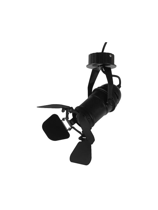 GloboStar Chicago Single Spot with Socket E27 in Black Color