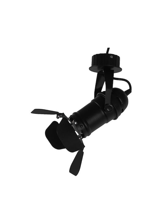 GloboStar Chicago Single Spot with Socket E27 in Black Color