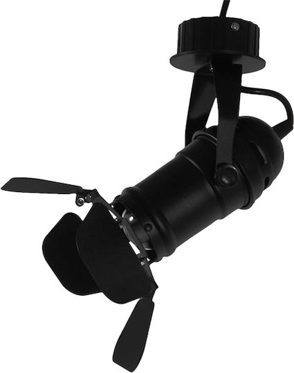 GloboStar Chicago Single Spot with Socket E27 in Black Color